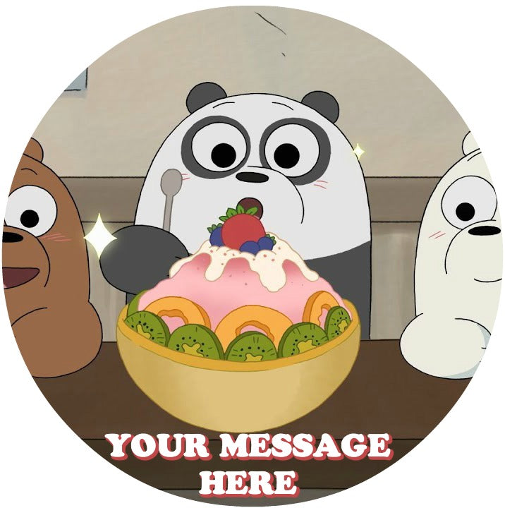 We Bare Bears Edible Image Cake Topper Personalized Birthday Sheet Cus