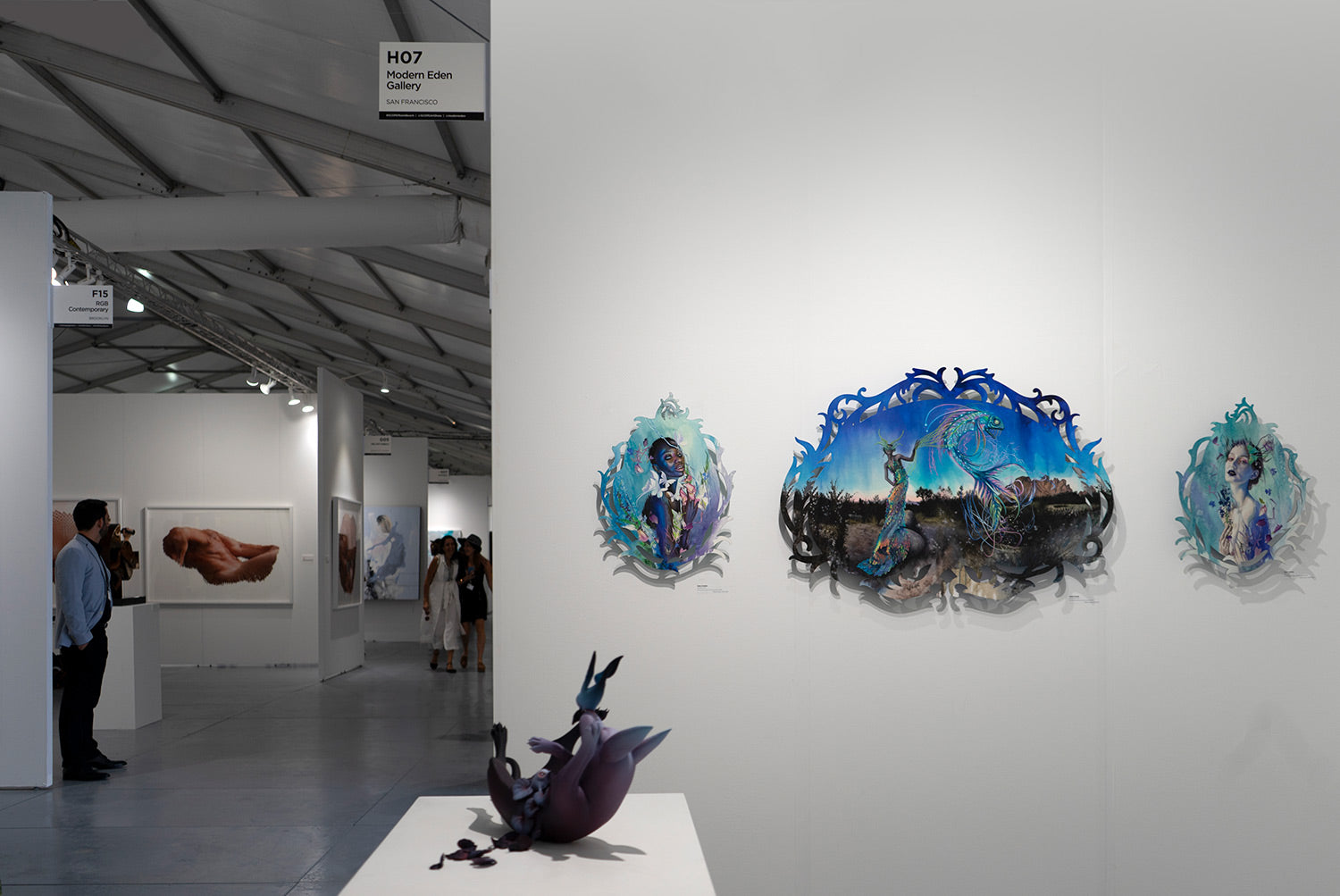 Works by Erika Sanada and Redd Walitzki at Modern Eden Booth H07 SCOPE Miami Beach 2018