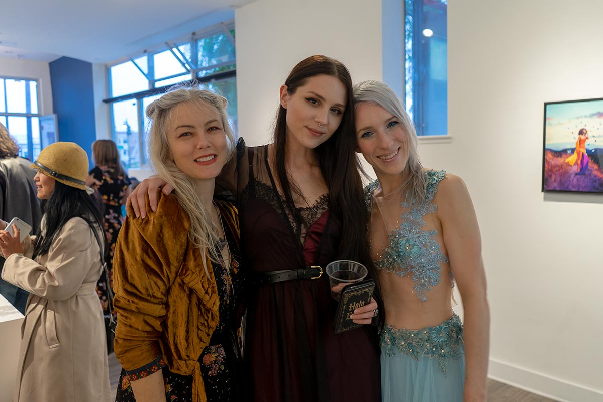 Kindra Nikole and friends at the opening reception of Origin August 18