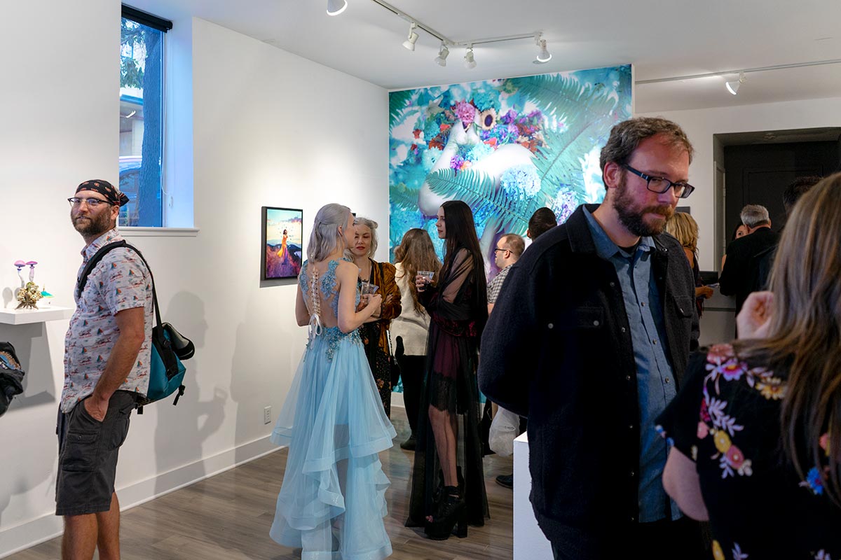 Artists and fans at Modern Eden Gallery