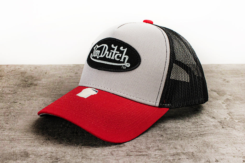 Von Dutch Cap rot-grau-schwarz