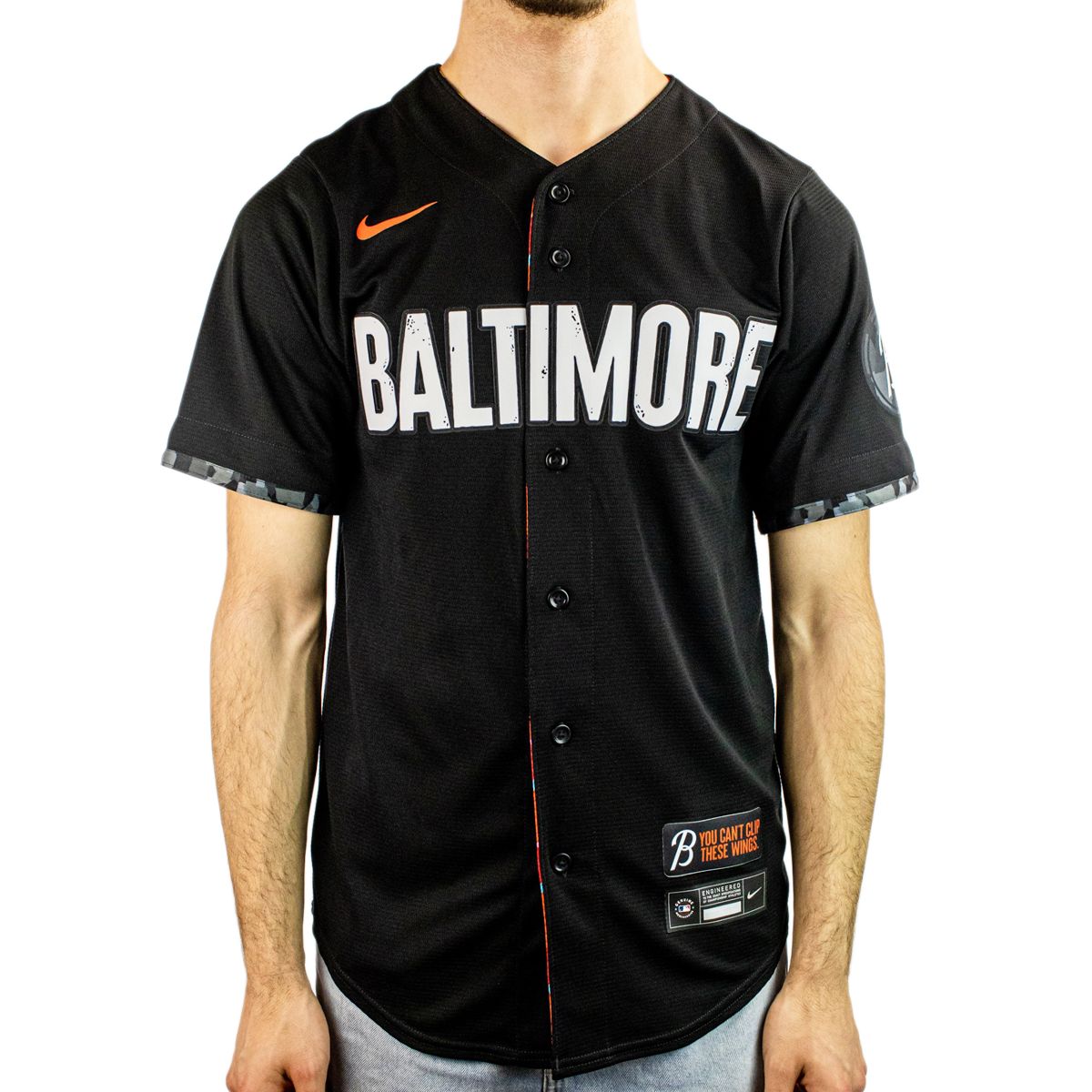 Nike Official Replica MLB Baltimore Orioles City Connect Men's Jersey Black  T770-01N4-OLE-CC4