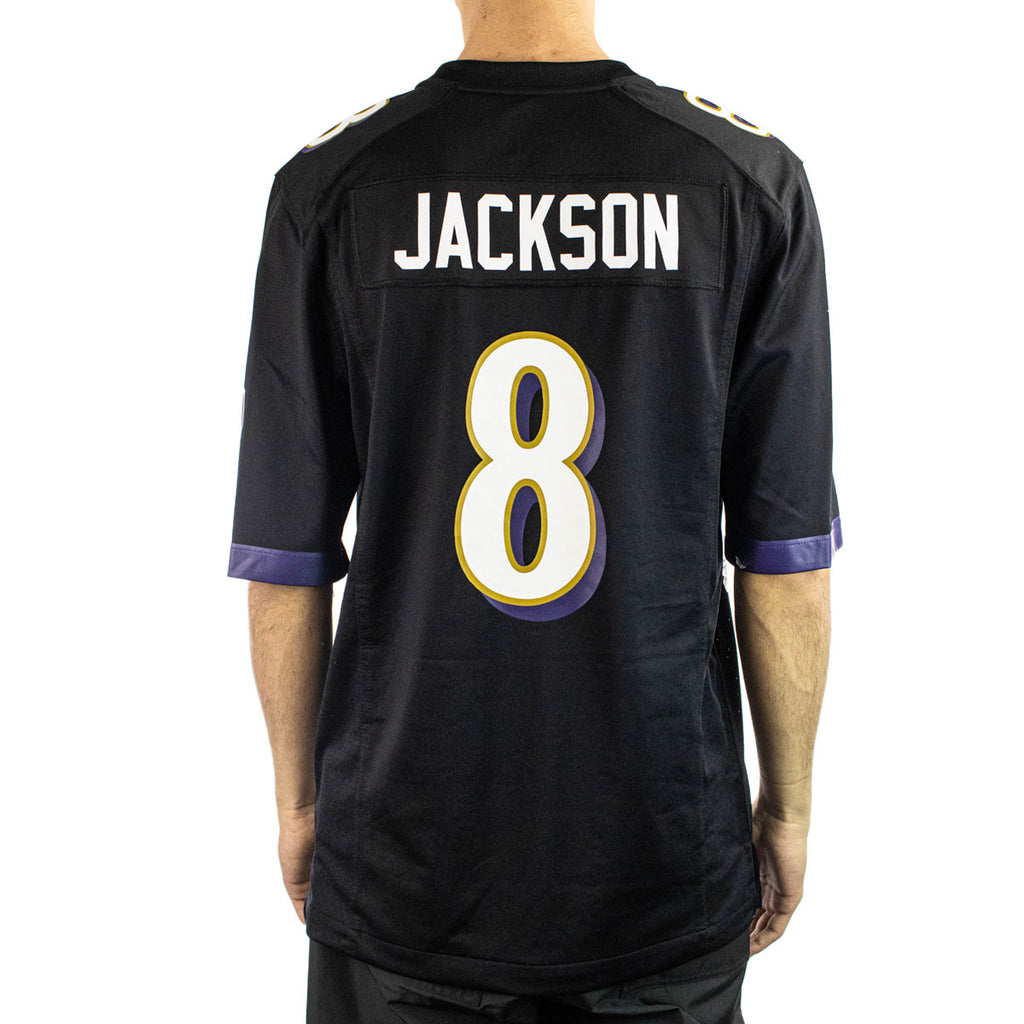 NFL Team Apparel Youth Baltimore Ravens Lamar Jackson #85 Purple Player T- Shirt