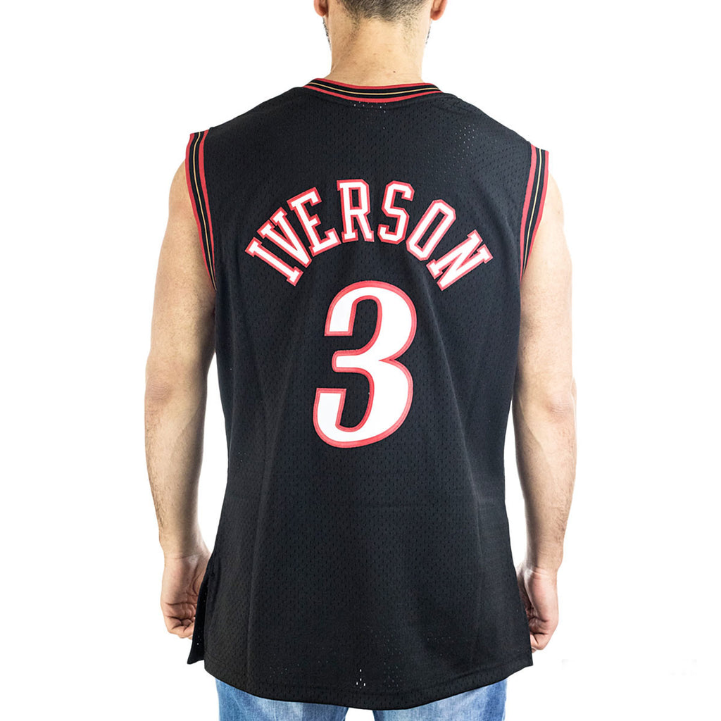 Mitchell & Ness NBA SWINGMAN JERSEY 2.0 - Philadelphia 76ERS 'A. IVERSON  #3', SMJYGS18201-P76BLCK00AIV