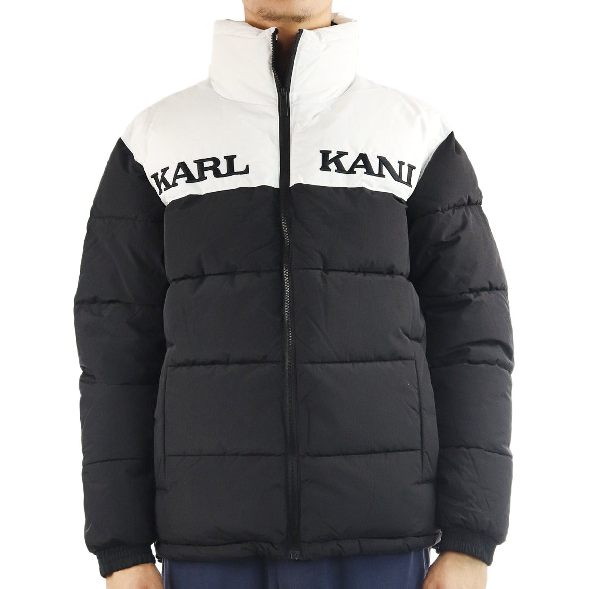 Karl Kani Retro Block Puffer Winter Jacke 60768201 - schwarz-weiss ...