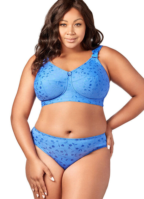 Elila Women's Plus Size Wirefree Full Coverage Embroidered Bra