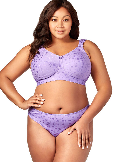 Lilac Jacquard Full Support Wire Free Bra