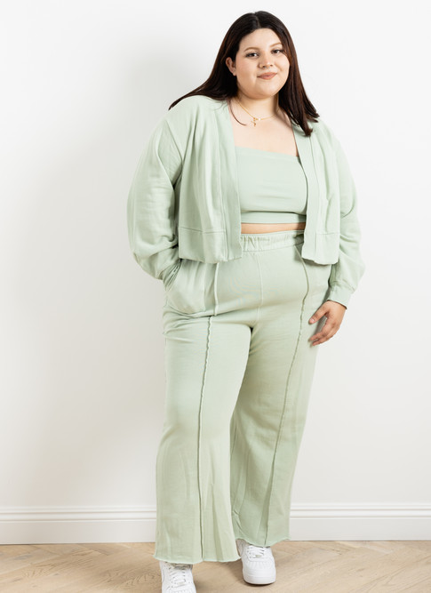 Camilla French Terry Pant in Sage