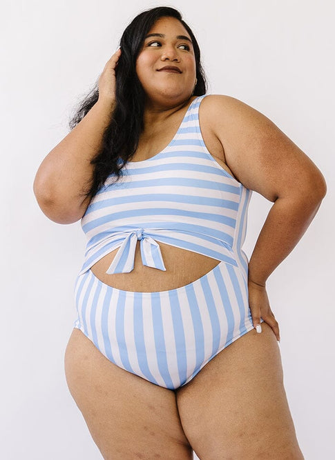 Peri Stripe Knotted One Piece