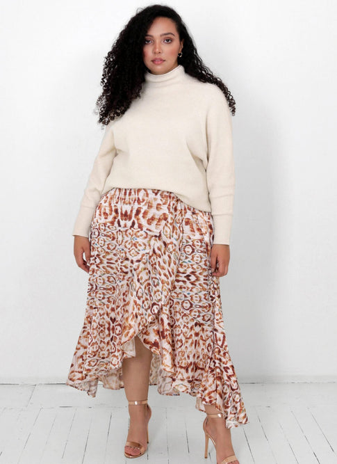 Snow Leopard Juliette Wrap Skirt