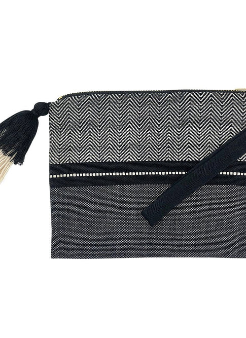 Handloom Stripe Cosmetic Bag
