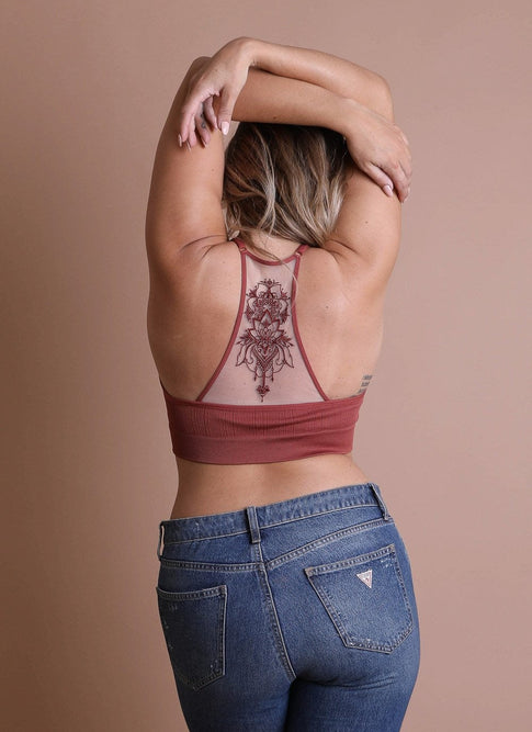 Plus Size Tattoo Back Bralette