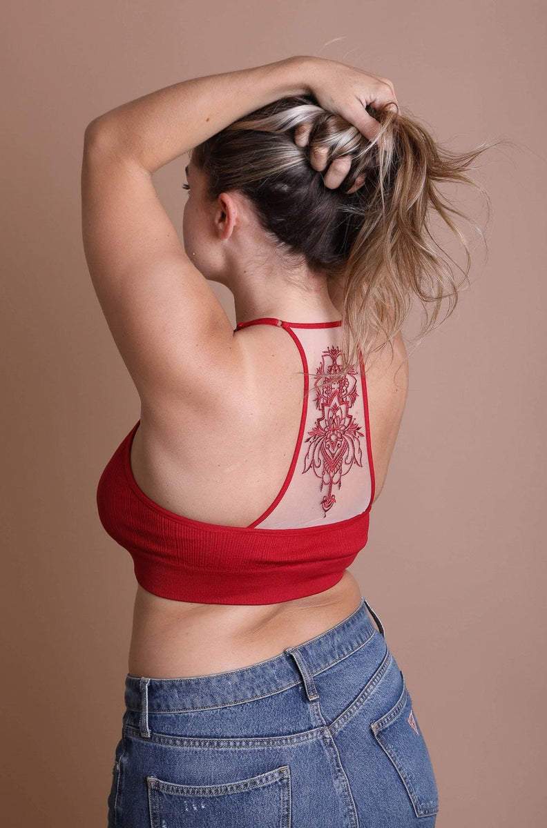 Plus Size Tattoo Back Bralette, Leto Collection