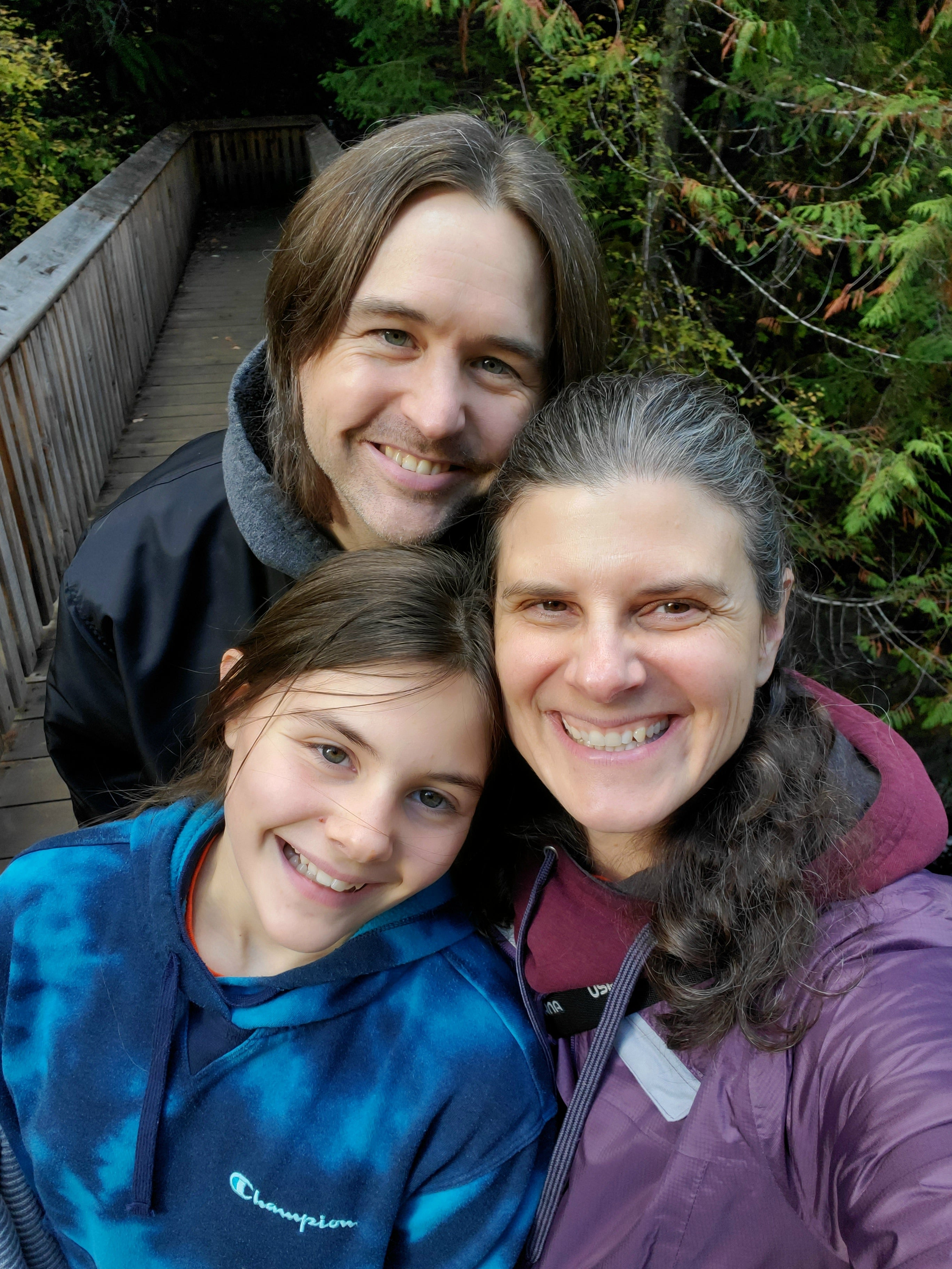 julie boyer with husband dan and daughter celine
