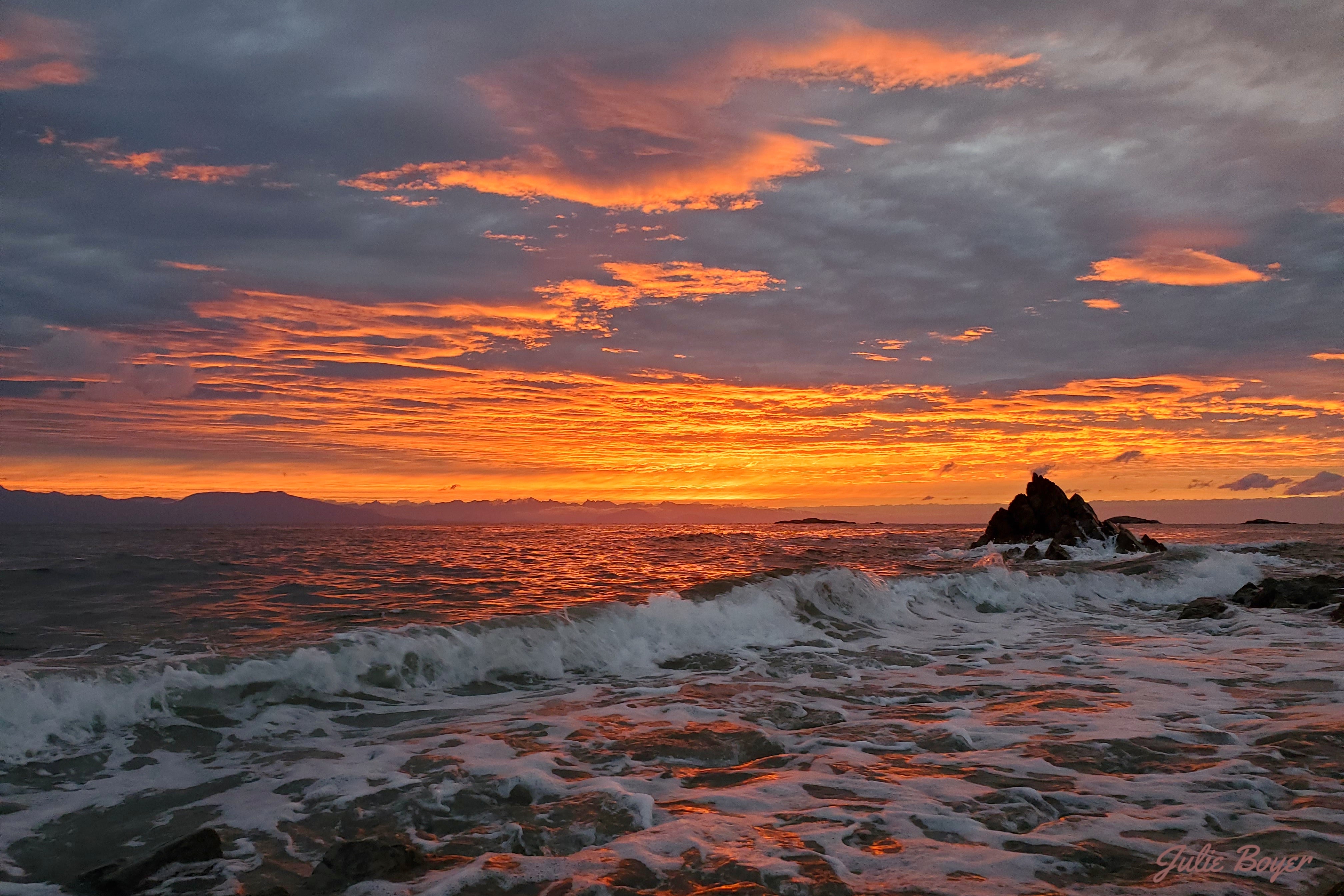 orange sky at sunrise