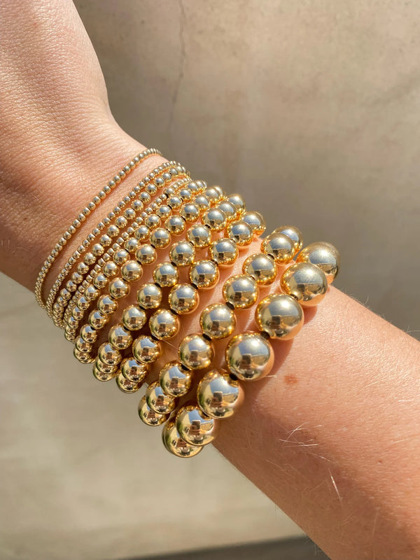 Gold Beaded Bracelet- 4mm – N & K Designs