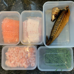 Fish in own containers