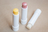 Lipbalms in plastic tubes