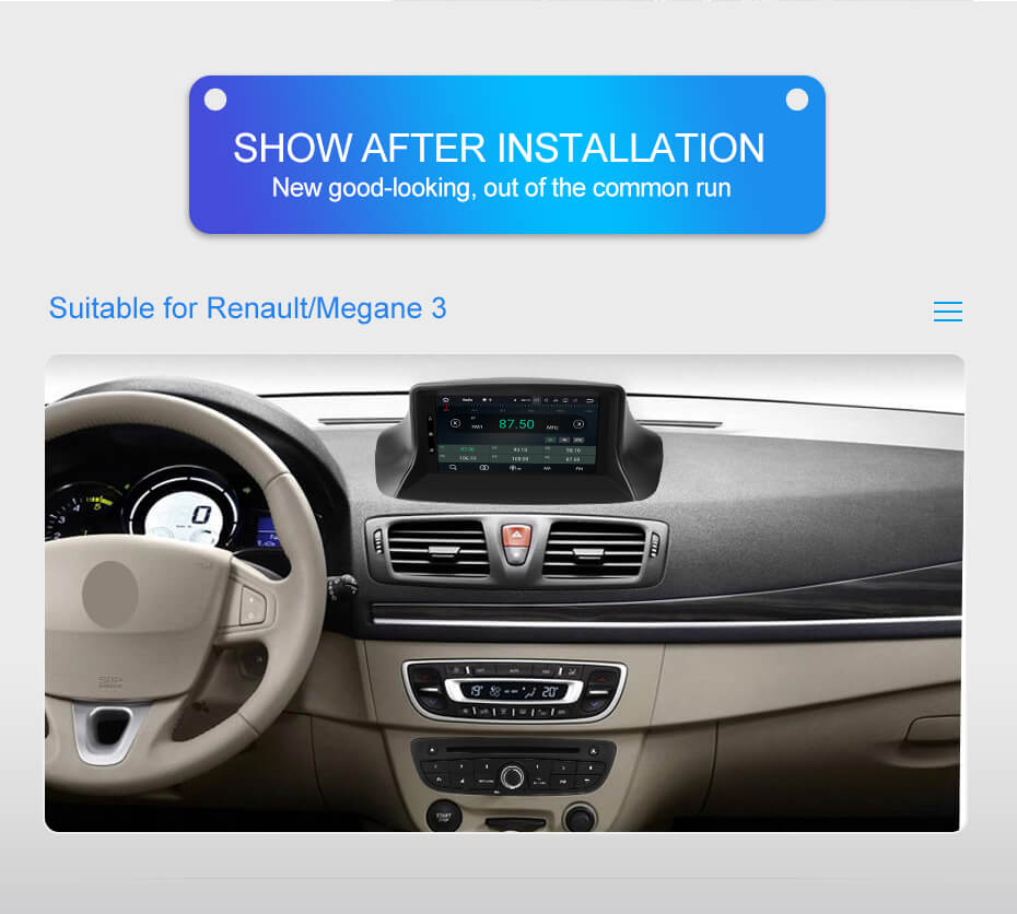 ACAVICA Android 11 Autoradio pour Renault Megane III 2009-2015 9