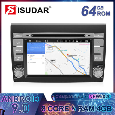 Isudar Voice control Car radio 1 Din Android 10 For Fiat/grande punto  evo/Linea/2012-2018, ISUDAR Official Shop