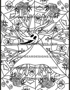 nightmare before christmas zero coloring pages