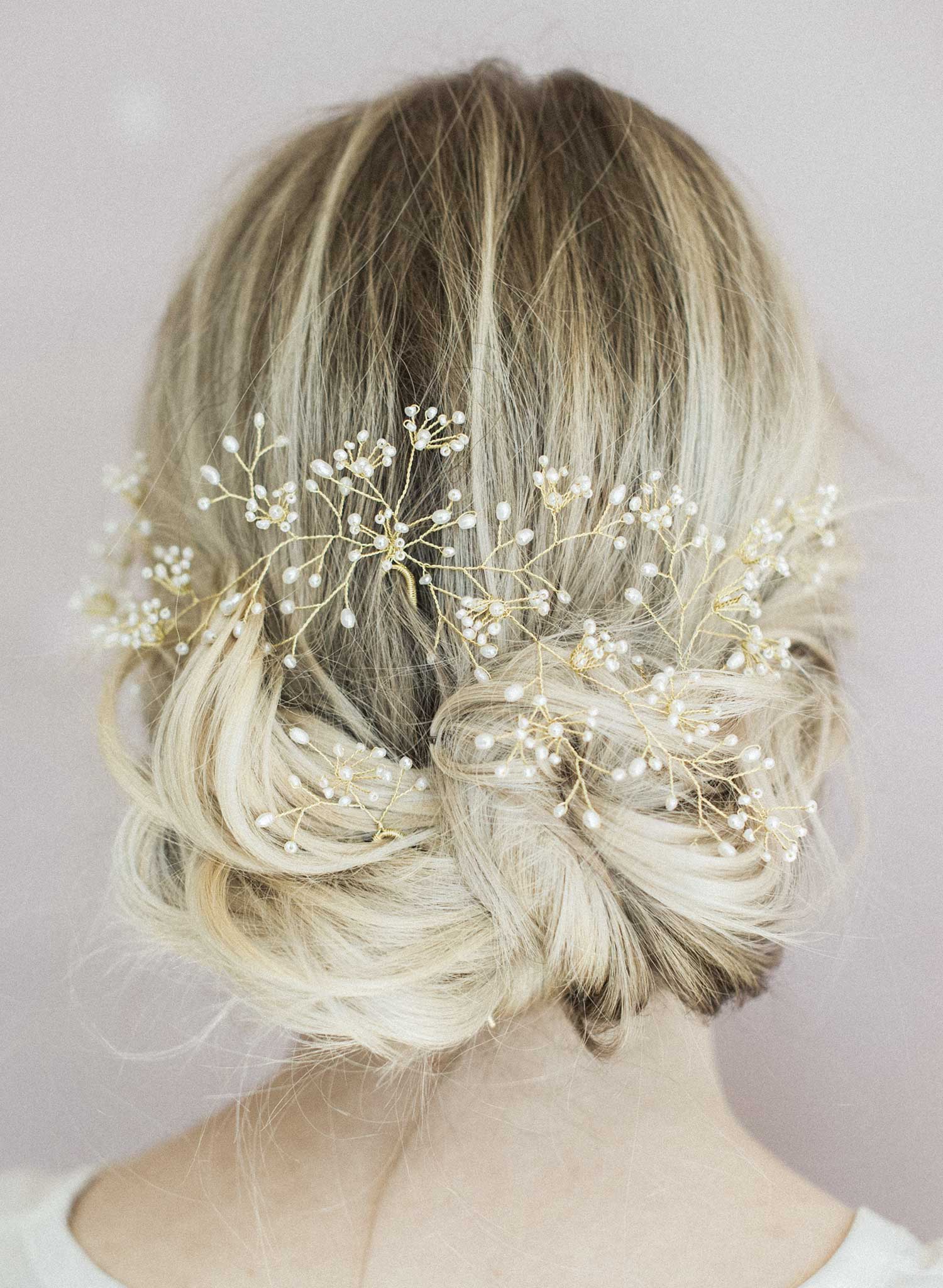 baby's breath hairpin, bridal accessory