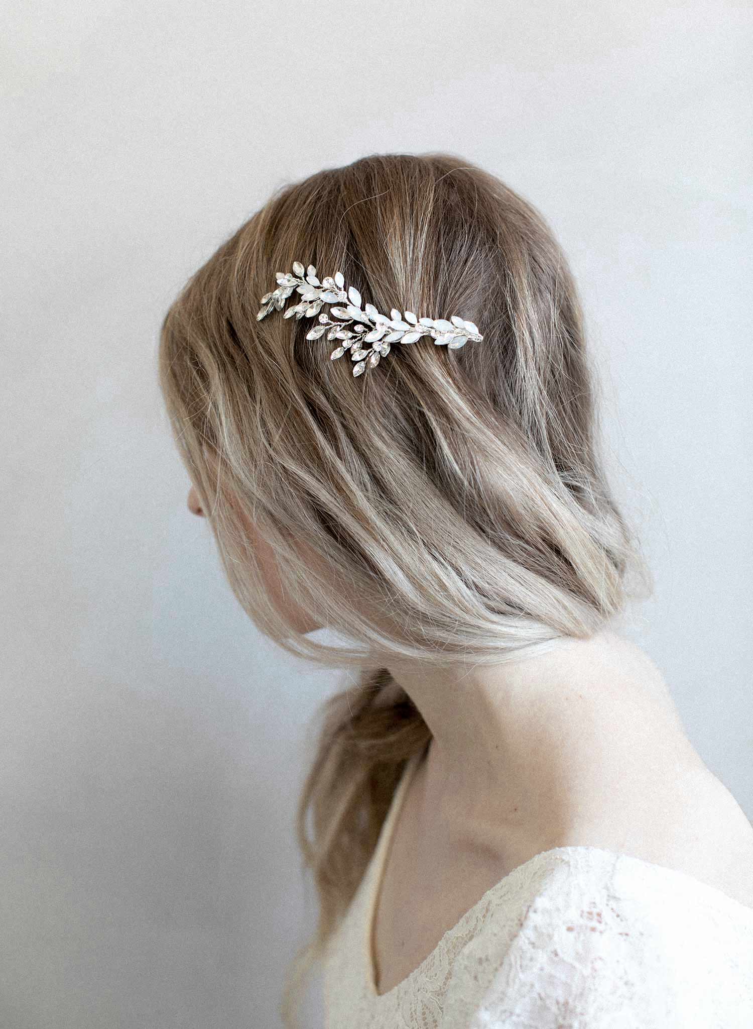 bridal hair clips crystal