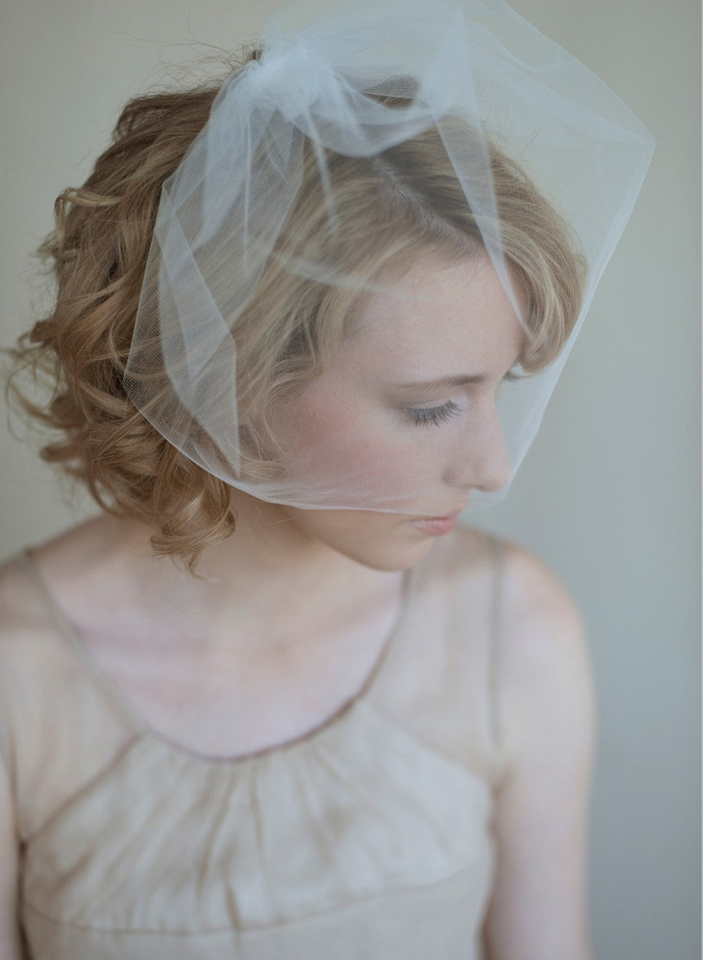 Tulle sheer birdcage veil - Style # 028 | Twigs & Honey ®, LLC