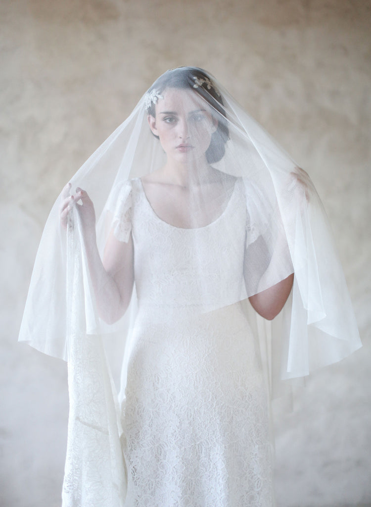 Lux tulle cathedral, chapel, fingertip length veil - Style #357lux ...