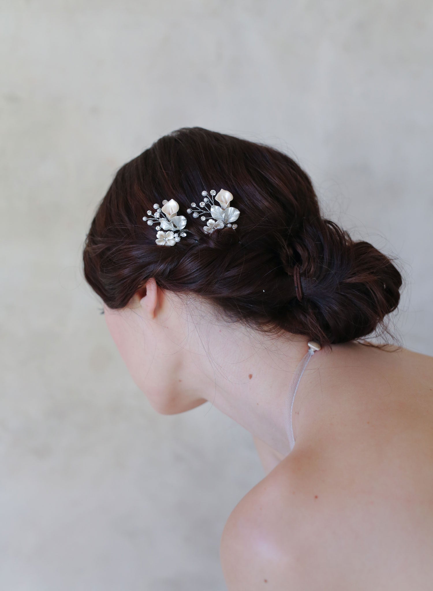 bridal floral hair pins