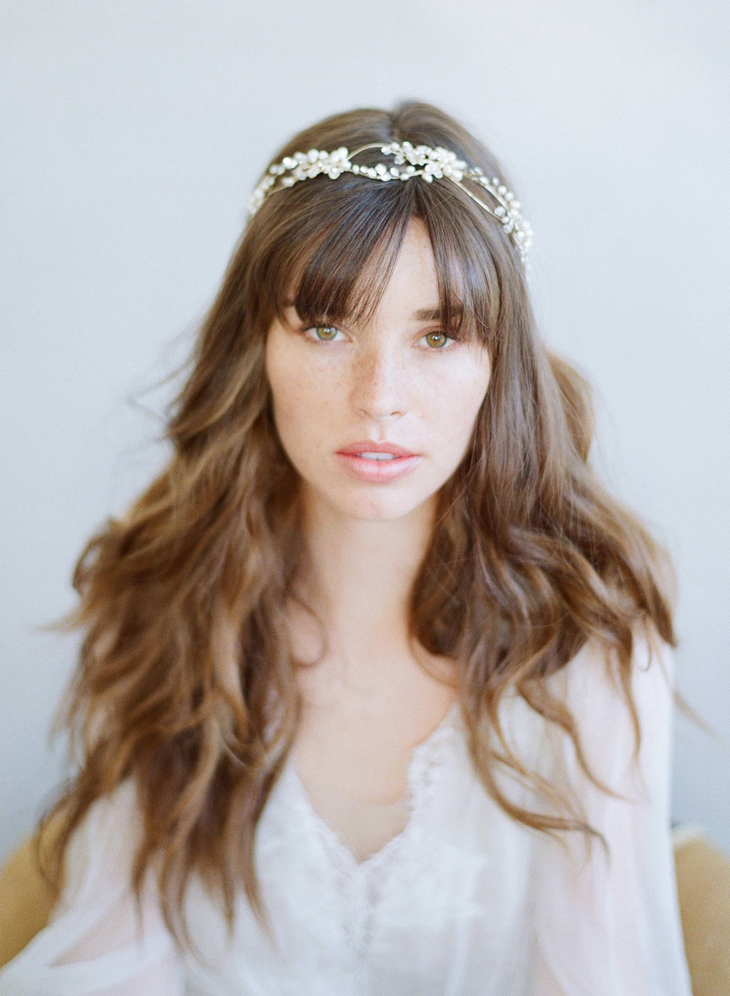 bridal crystal headpiece, twigs and honey