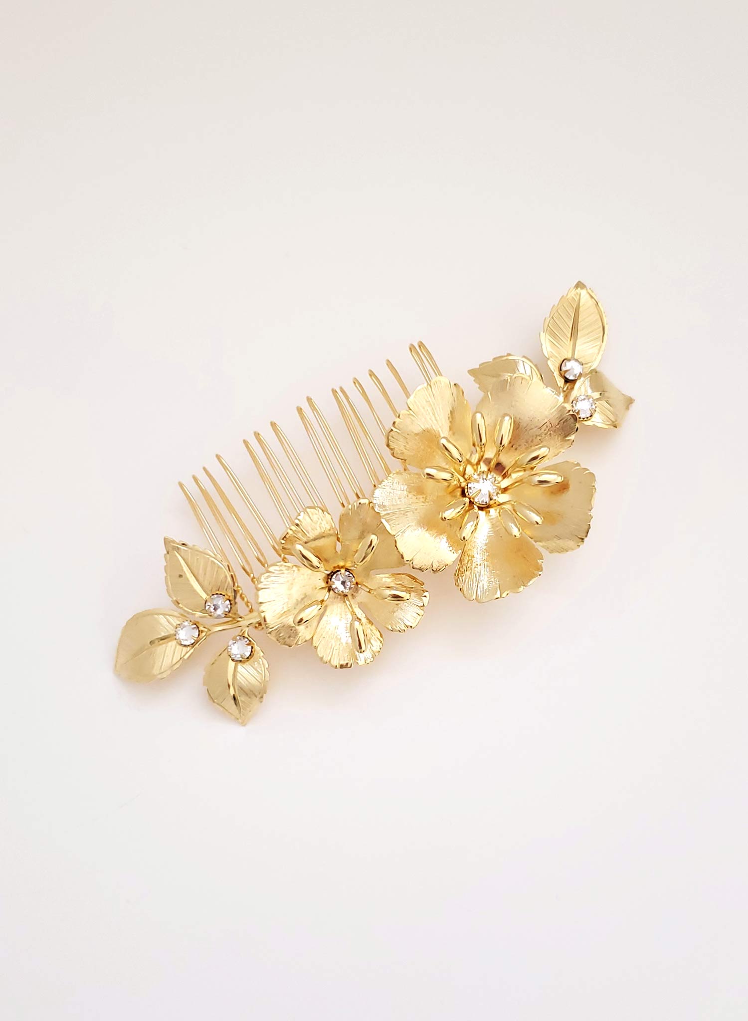 gold hair comb