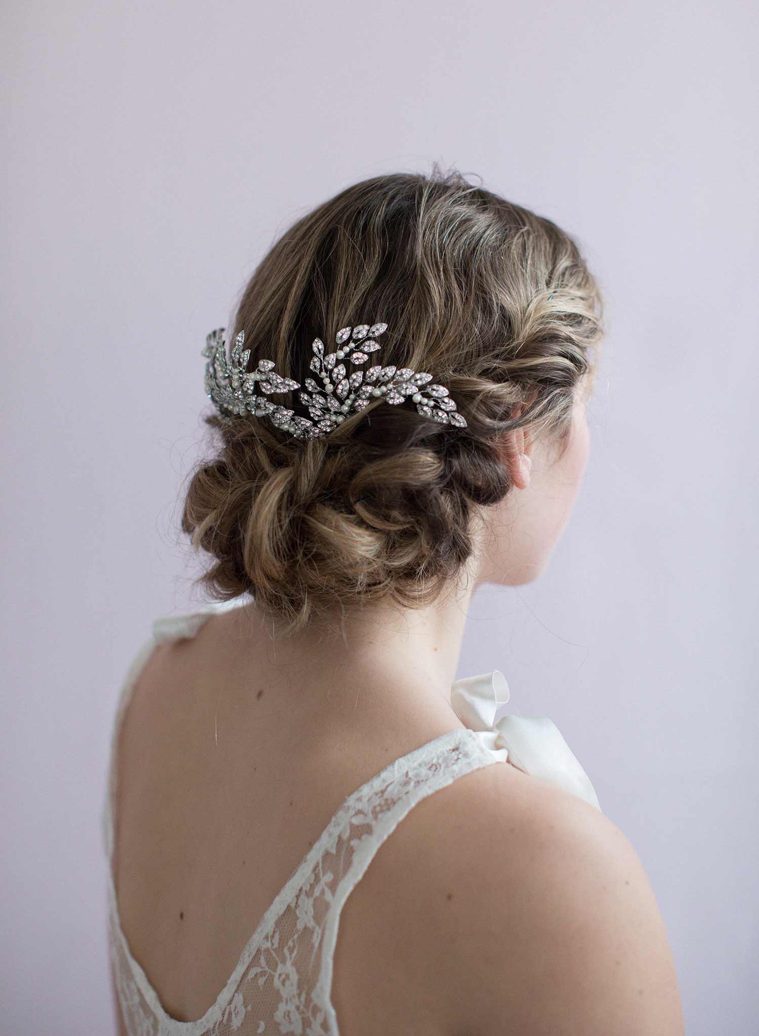 Bridal hair pin set, Crystal feather burst hair comb - Style #843 ...