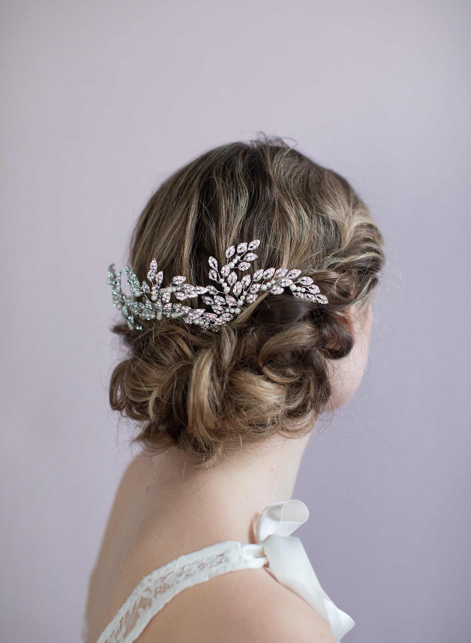 Bridal hair pin set, Crystal feather burst hair comb - Style #843 ...