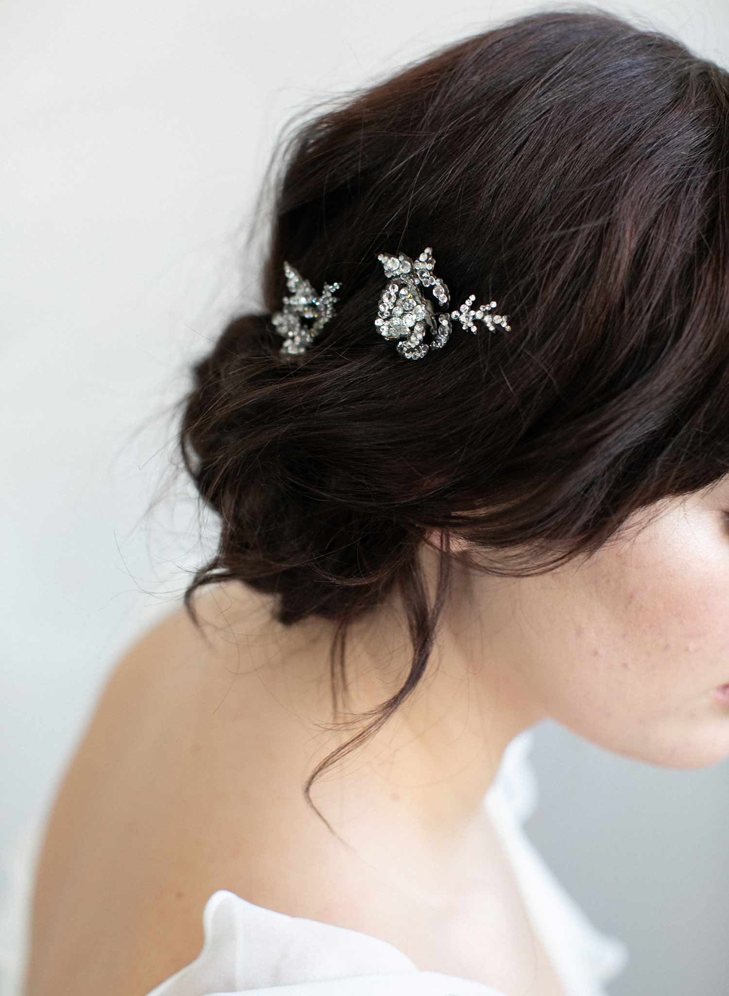 swarovski hair pins bridal