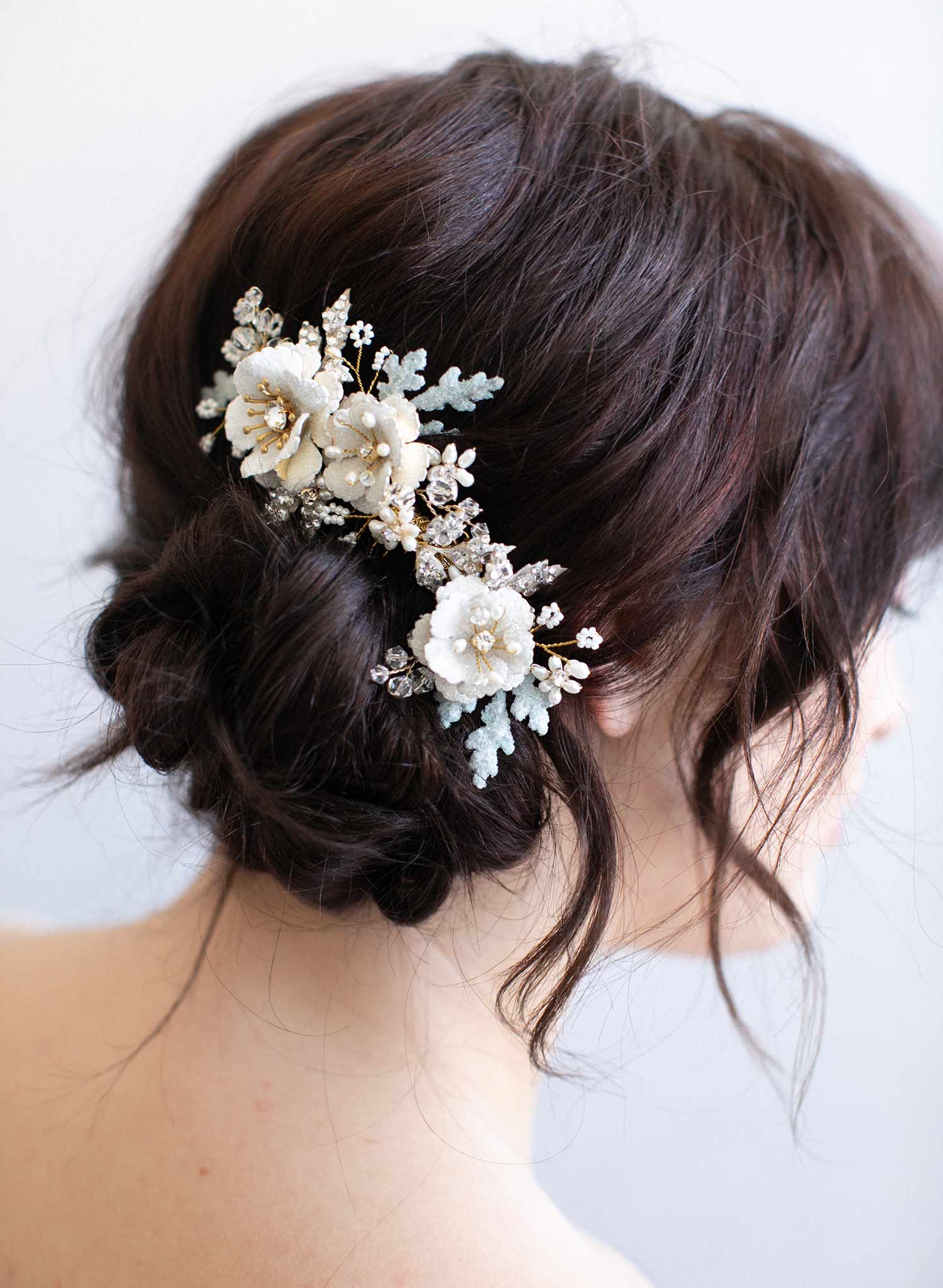 flower hair grips