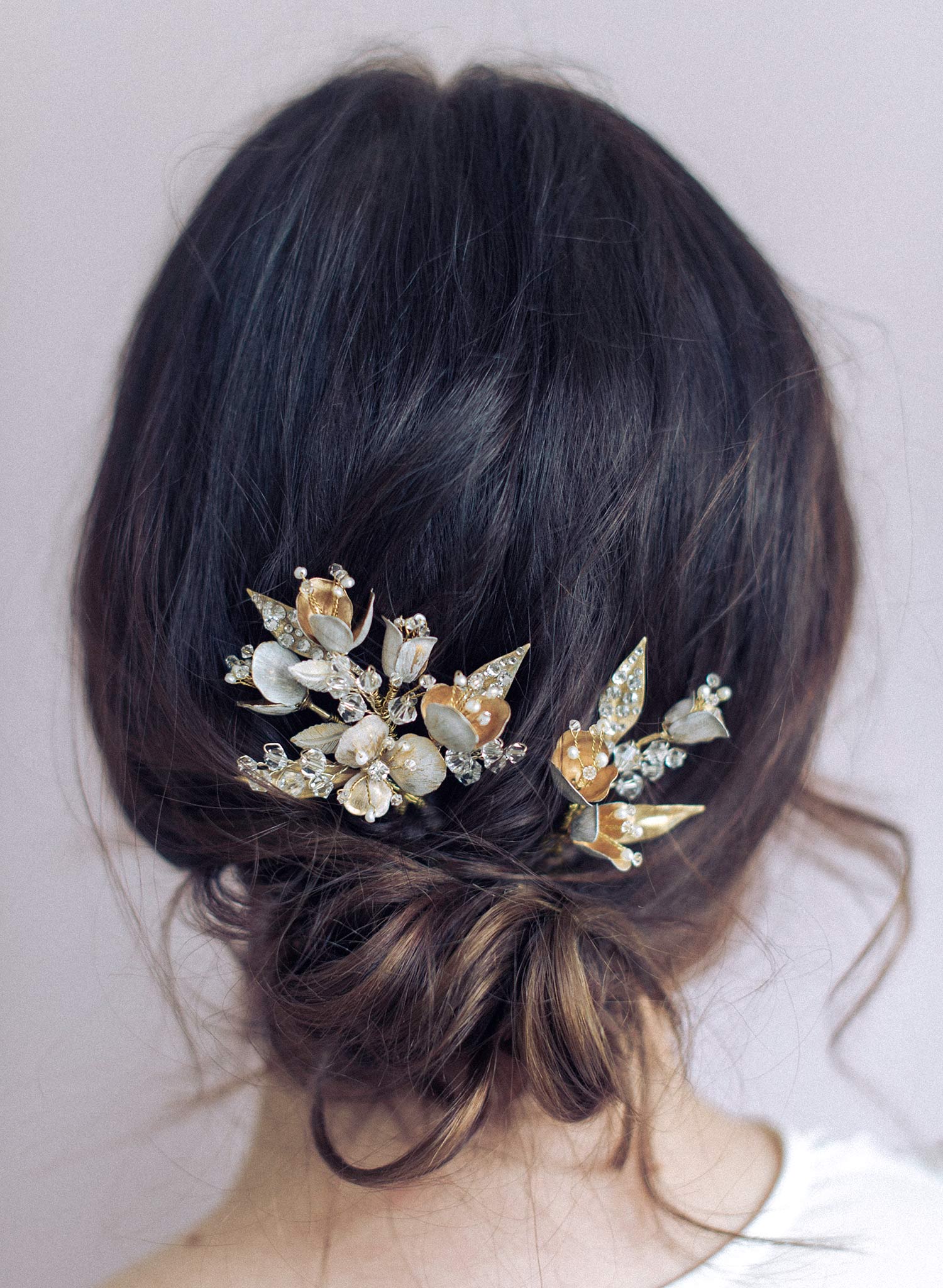 bridal floral hair pins