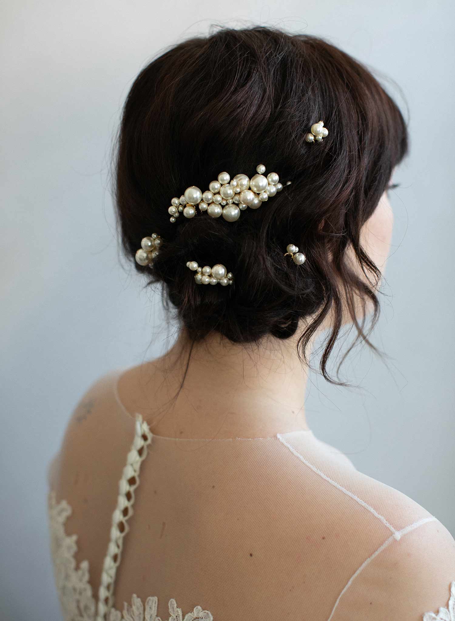 pearl hair grips wedding