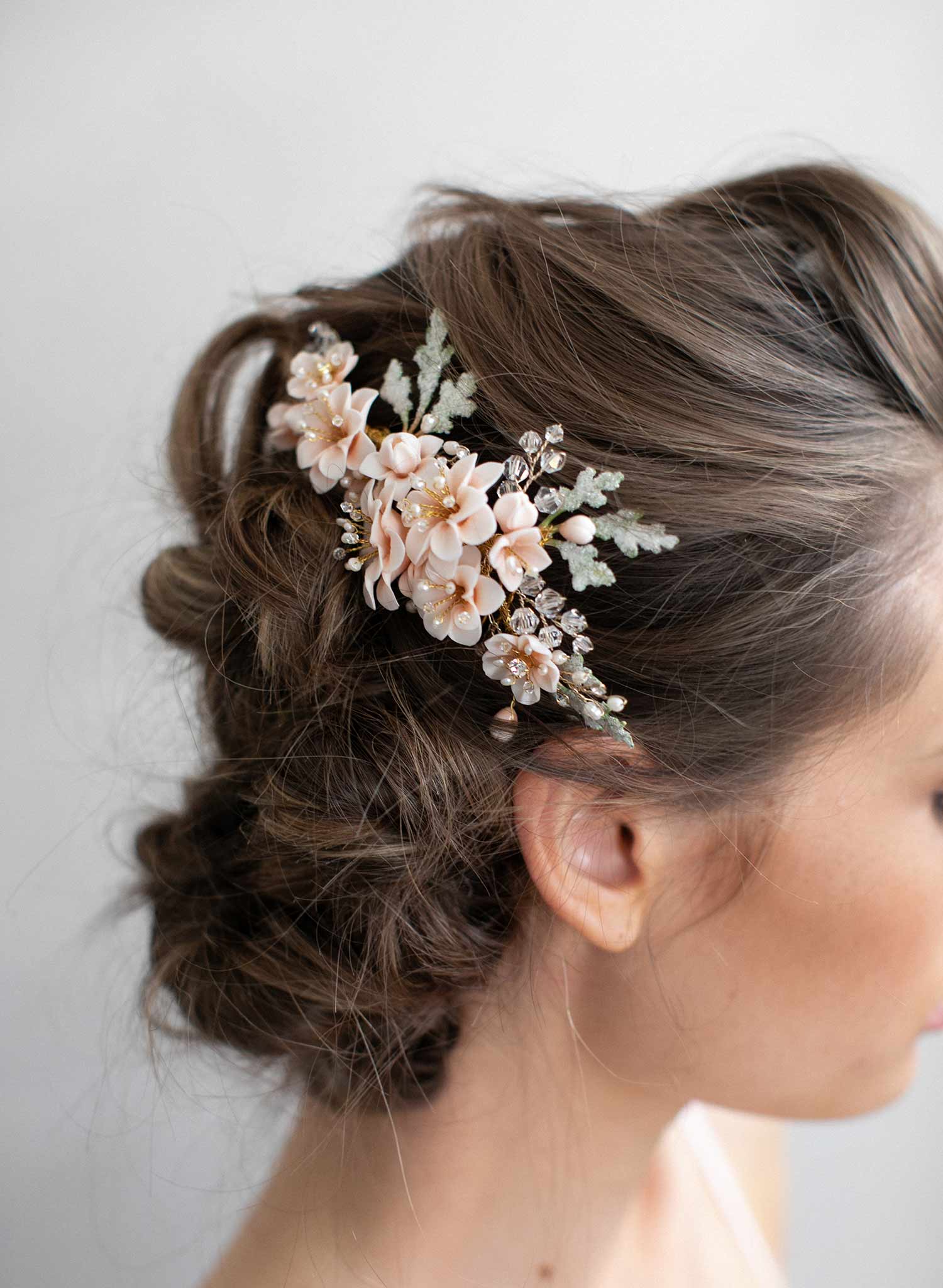 bridal hair with comb