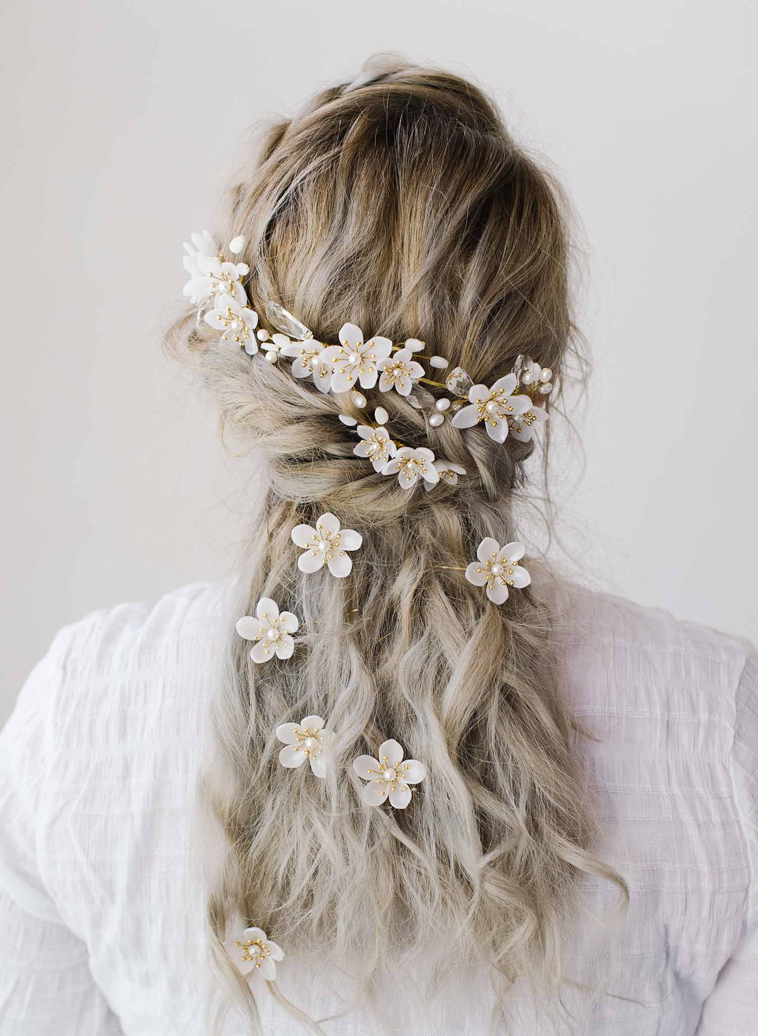 flower bridal hair pins