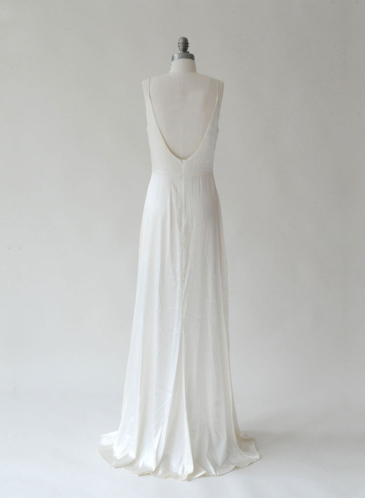 ivory silk slip dress