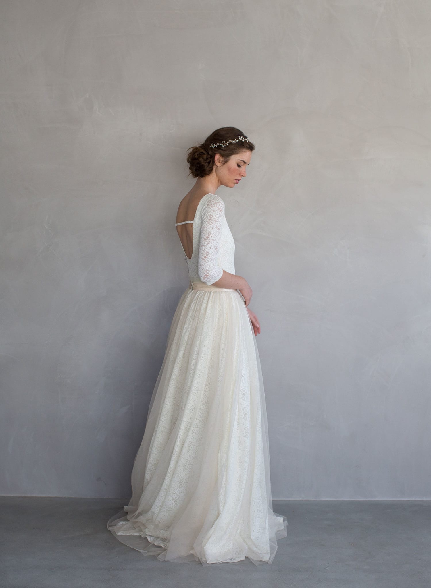 Honey - Lace stretch bridal bodysuit -TH704  Twigs 