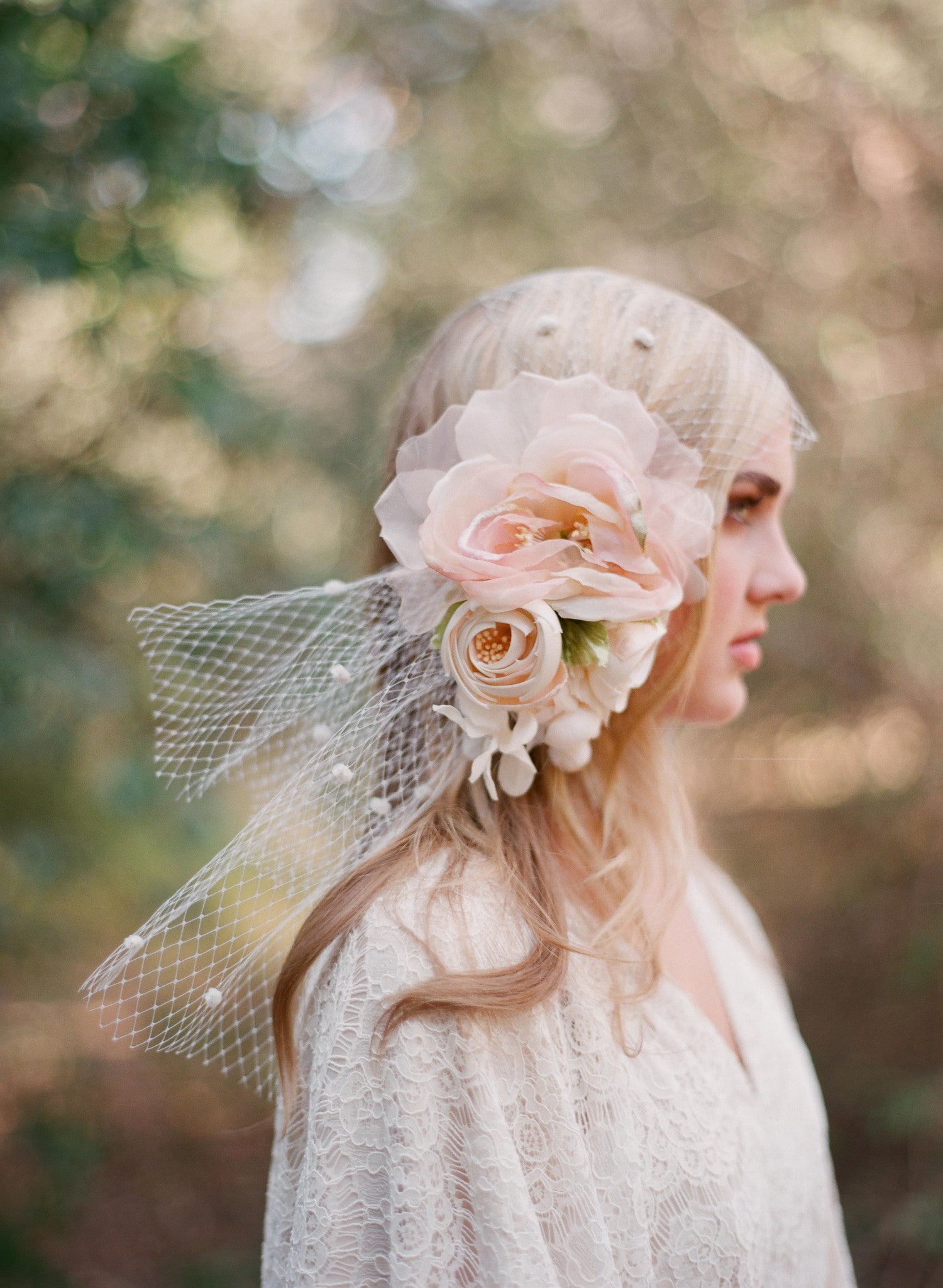 silk flower headpiece