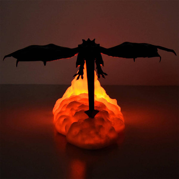 Lampe de nuit dragon cracheur de feu 3D. Achetez des veilleuses et un éclairage ambiant sur Mounteen. Expédition mondiale disponible.