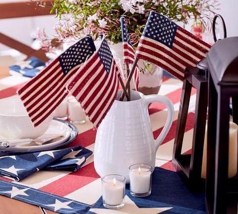 4th of July garden flags