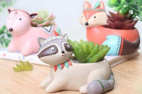 Boho Animals Planter