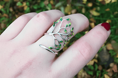 Elegant Olive Tree Ring