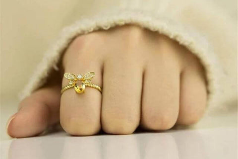 Gold Bee Ring