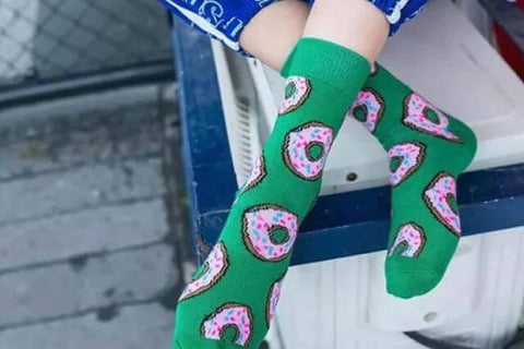 Grüne Donut-Socken