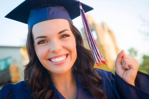 How to style hair for a graduation cap?